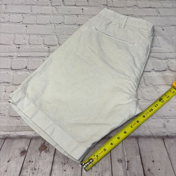 Faherty Men Flat Front Chino Shorts Size 33 Linen Blend D031 -18 - Picture 6 of 16